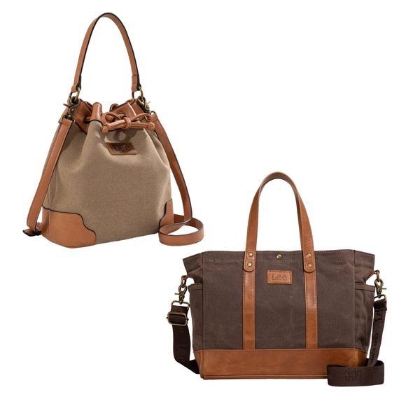 x Lee Bucket Bag for Women & Lee Waxed Canvas Tote Bag😃